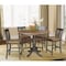 International Concepts Round 36 in Rd Extension Dining table, 4 San Remo counterHt stools, Hickory/Coal, 36 W, 48 L, Wood K45-36RXT-6B-S102-4 - alternate 2